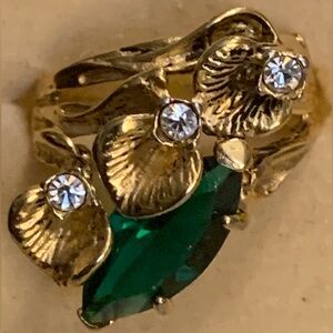 Gold Toned Floral Ring